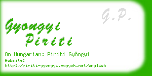 gyongyi piriti business card