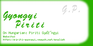 gyongyi piriti business card